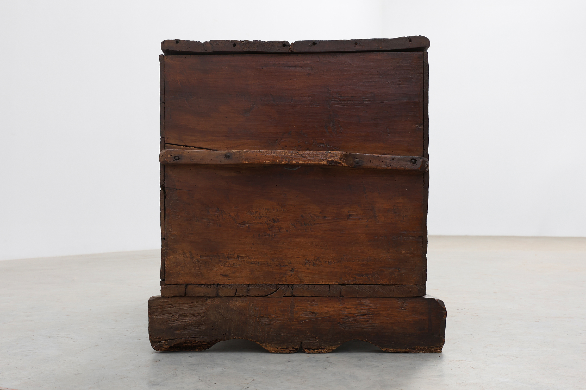 Flemish Oak Blanket Chest with panelled front and iron lock, dated 1825thumbnail